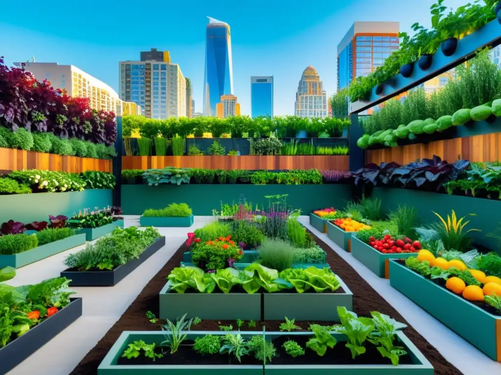 Una comunidad urbana se beneficia de huertos verticales, creando un ambiente vibrante y colaborativo