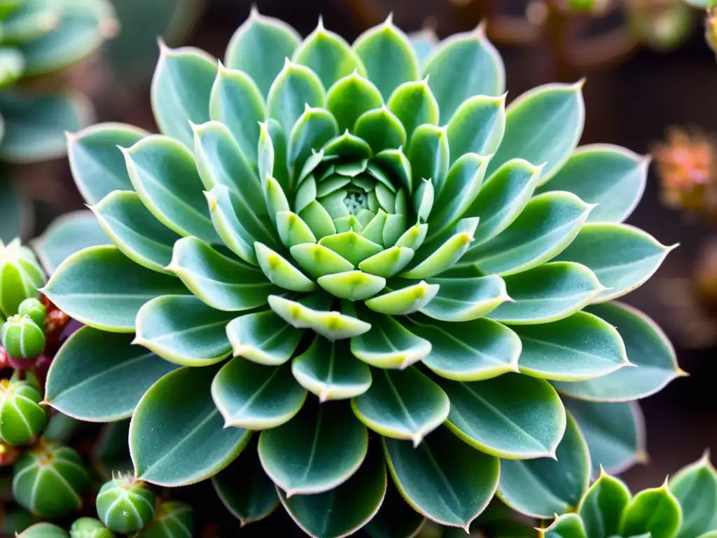 Detalle de planta suculenta infestada con cochinilla, mostrando daños