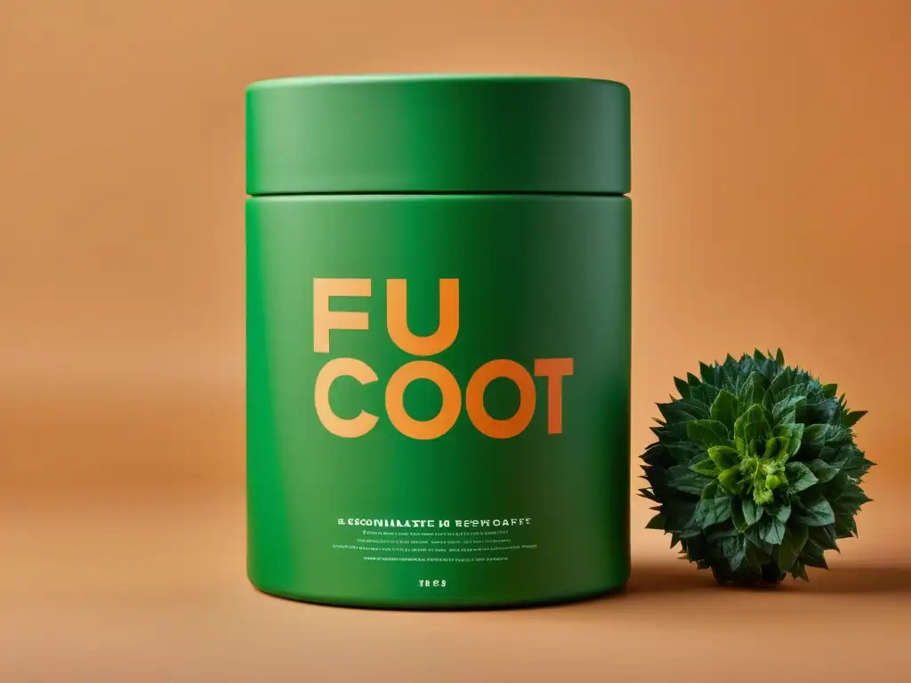 Diseño de envases ecológicos: minimalista, vibrante y sostenible Empaque ecológico para huertos verticales: diseño moderno, sostenible y sofisticado con colores naturales vibrantes y tipografía llamativa