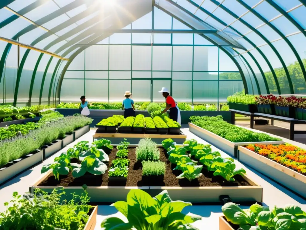 Estudiantes entusiastas cuidando de un jardín escolar vibrante con programas agricultura urbana escuelas, mezclando métodos tradicionales y modernos