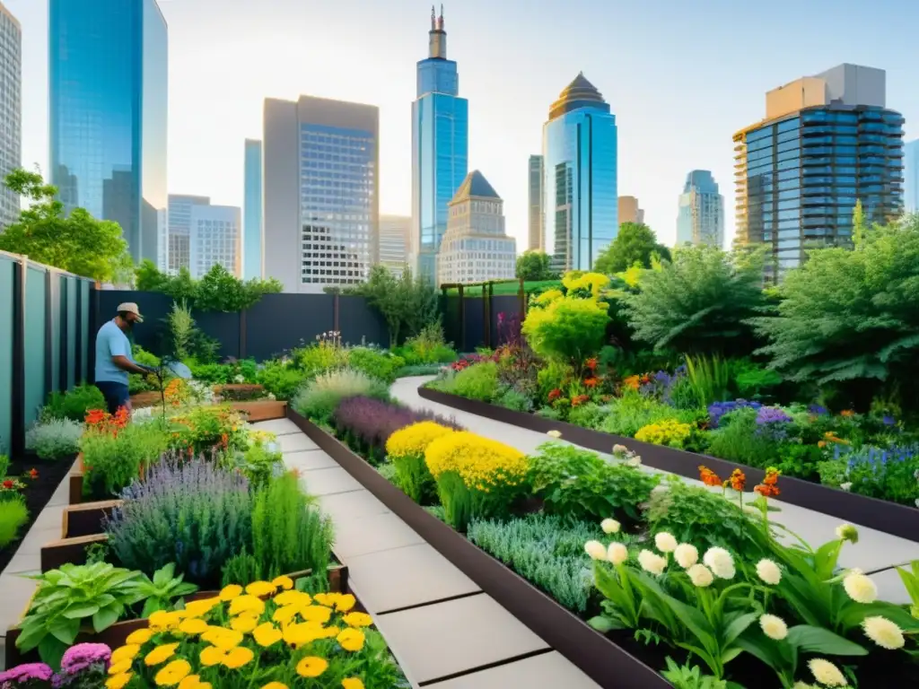 Un exuberante jardín urbano, lleno de variedades autóctonas, cuidado por urbanistas