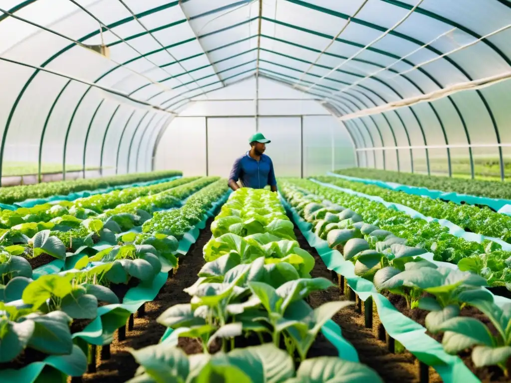 Un grupo diverso de agricultores colaborando en una innovadora agricultura urbana, mostrando financiamiento colectivo para agricultura urbana