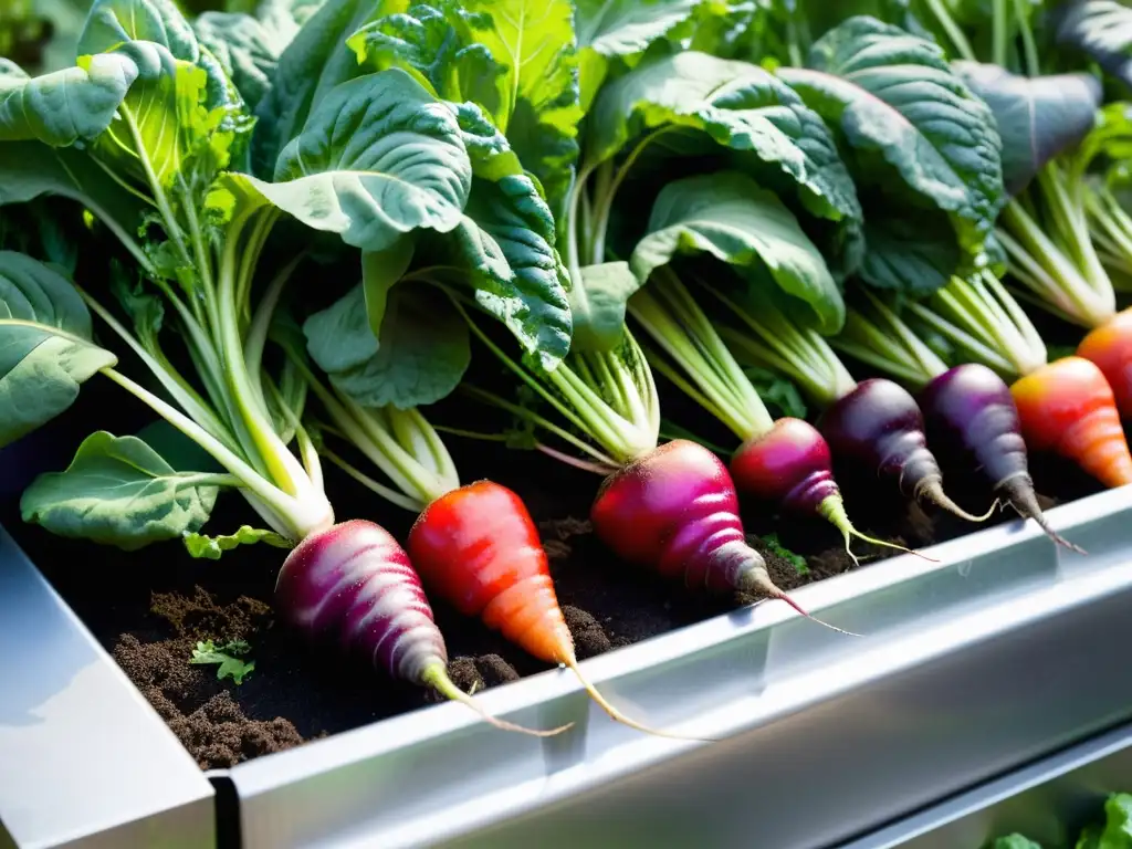 Un huerto vertical rebosante de vegetales frescos se prepara para recetas de rollitos primavera