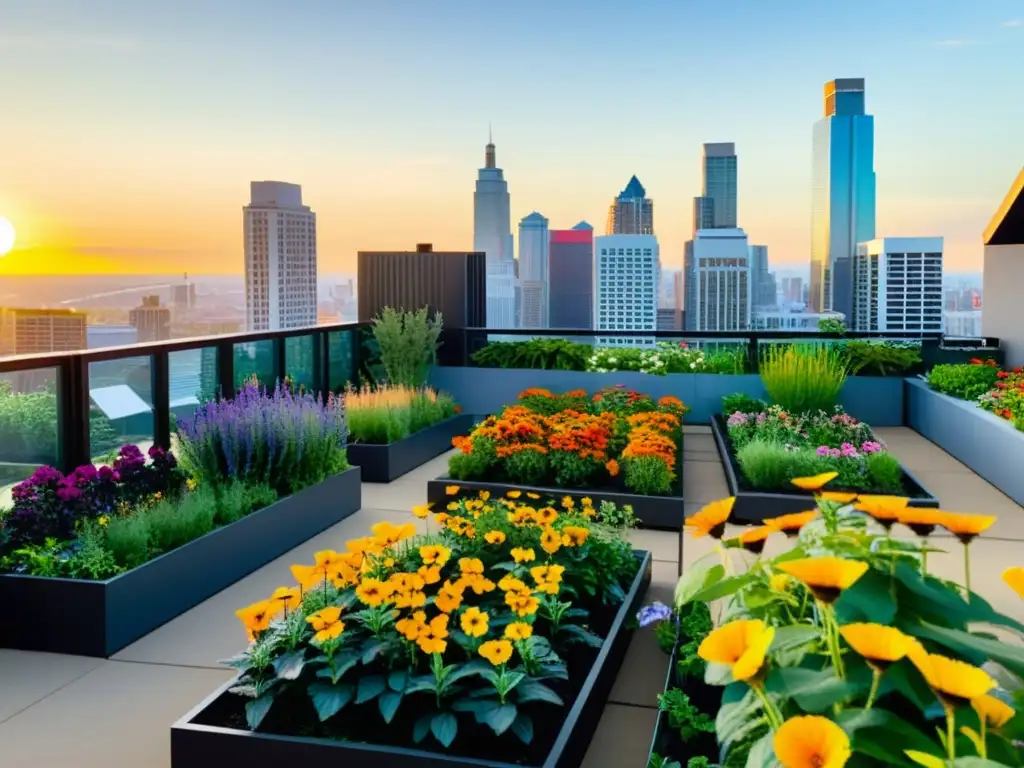 Un oasis de biodiversidad urbana en un jardín de azotea