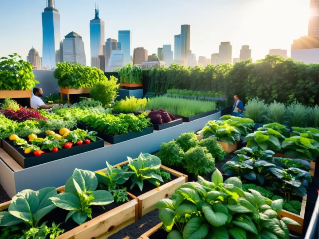 Un oasis urbano rebosante de vida y agricultura sostenible