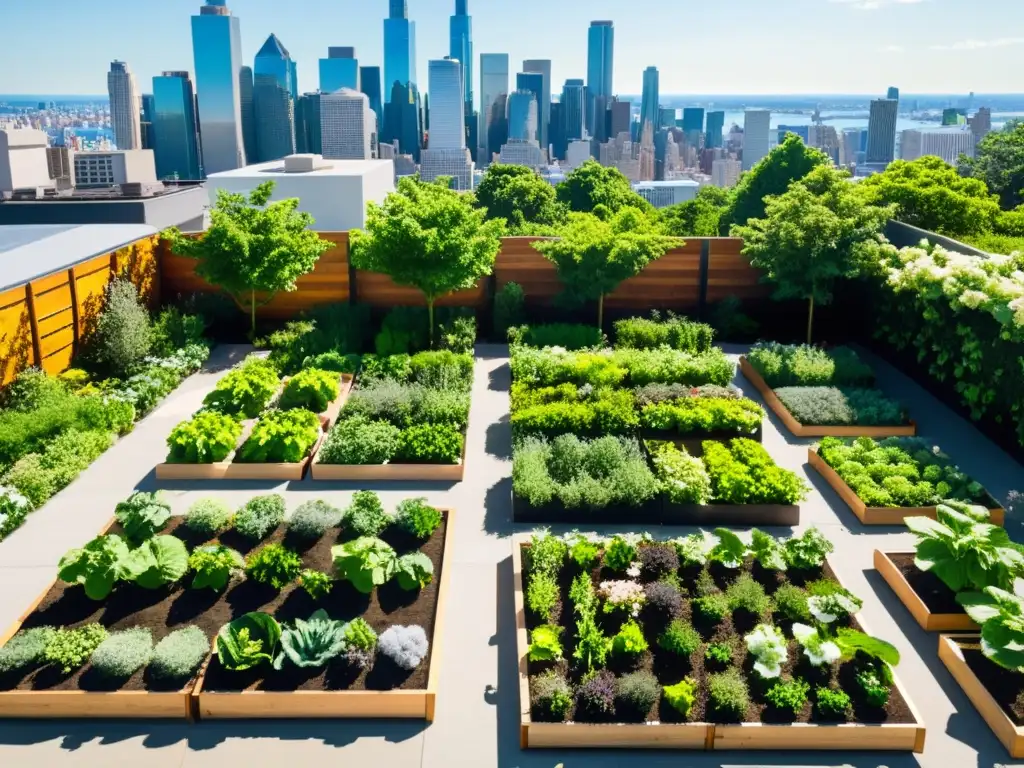 Un oasis de verdor en la azotea de la ciudad