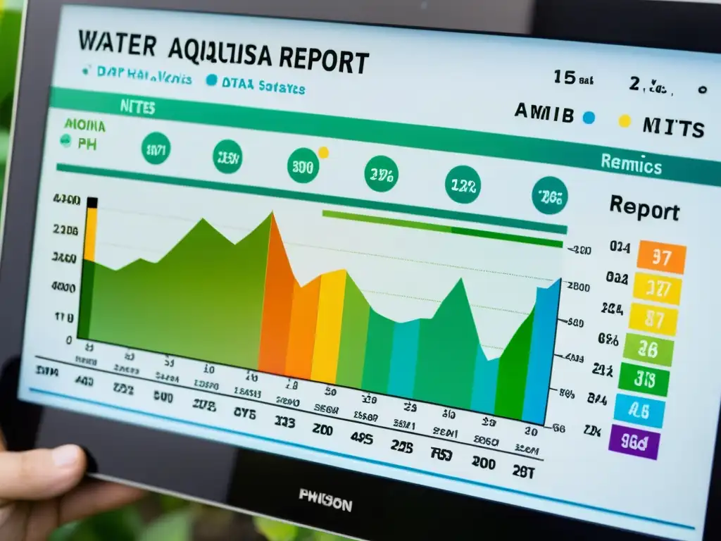 Reporte de análisis de agua para acuaponía con datos detallados e interpretación de resultados