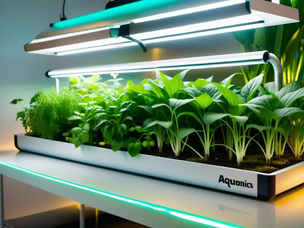 Avanzado sistema de acuaponía e hidroponía: innovación y sostenibilidad Un sistema acuapónico e hidropónico de última generación, fusionando tecnología avanzada y un ecosistema armonioso