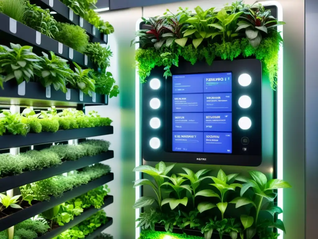 Un sistema de jardín vertical de última generación, integrando tecnología y naturaleza