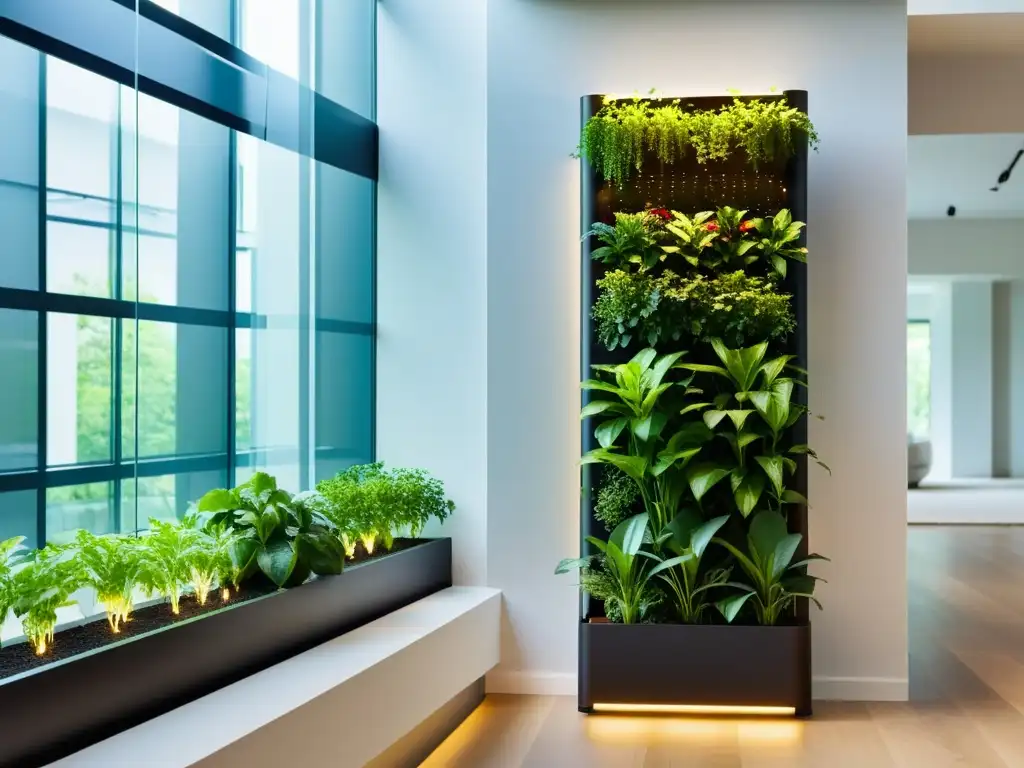 Sistema de irrigación DIY para jardines verticales con tecnología moderna y naturaleza exuberante en armonía