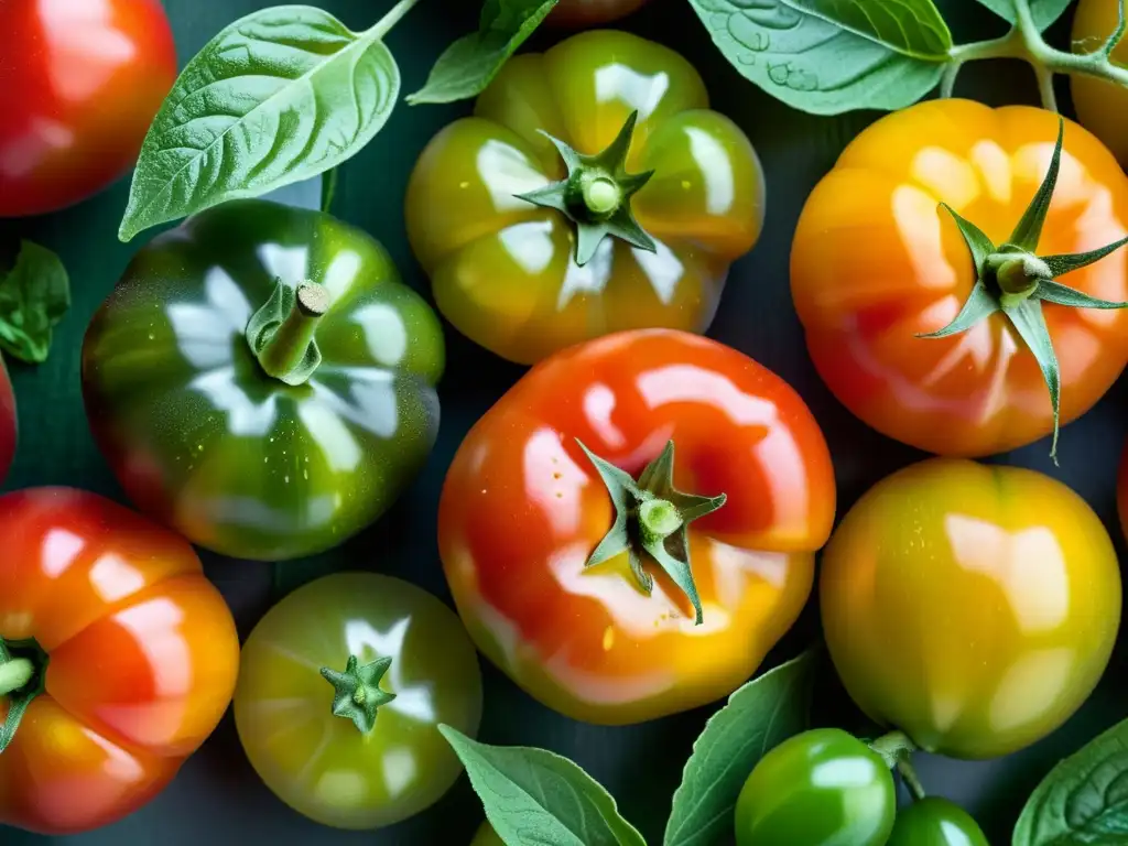 Tomates hermosos y frescos en huerto vertical, maridando alimentos huertos verticales con su belleza orgánica vibrante