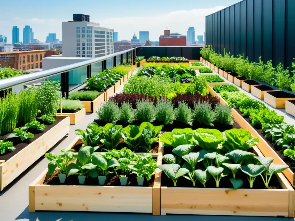 Un jardín urbano innovador y vibrante que conserva productos acuaponía