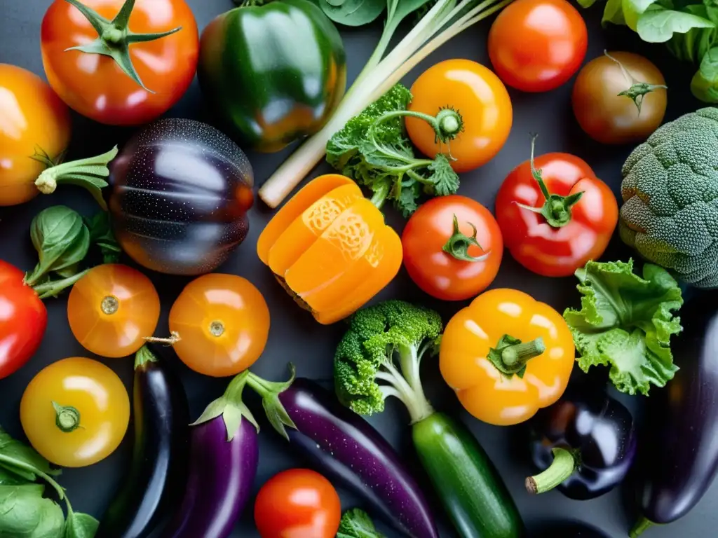 Variedad de vegetales y frutas frescas y vibrantes en un jardín urbano, manteniendo nutrientes conservas agricultura urbana