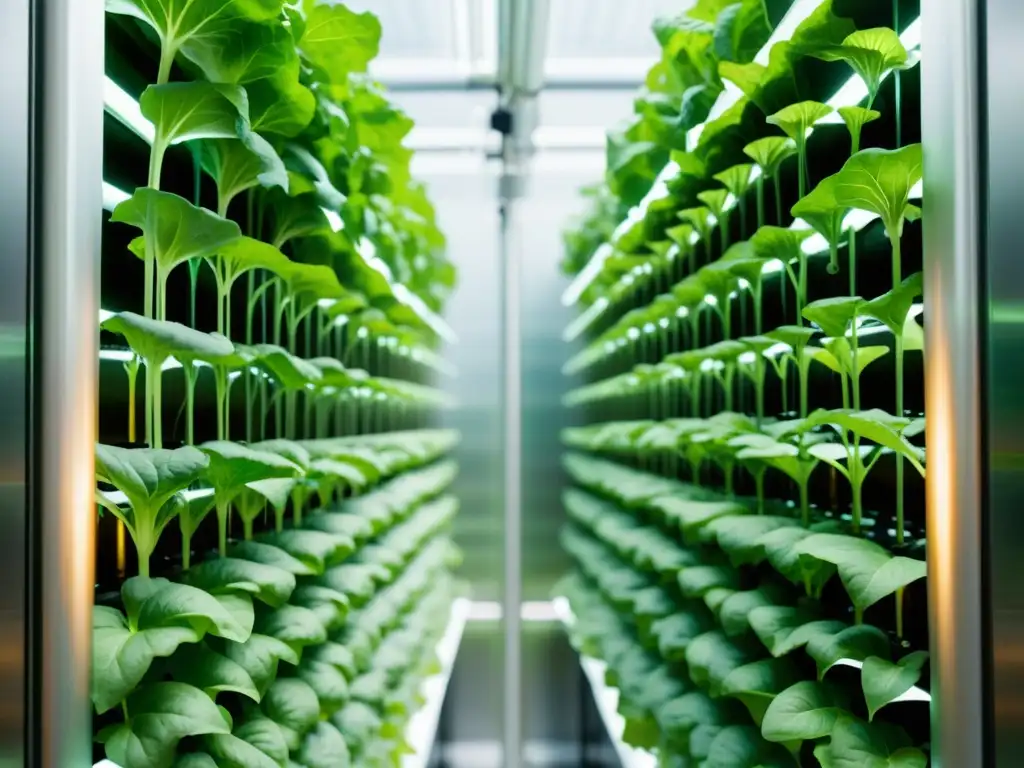 Jardín hidropónico vertical: Lujosa frescura urbana Un jardín hidropónico vertical deslumbrante en 8k muestra la nutrición de plantas en huertos verticales