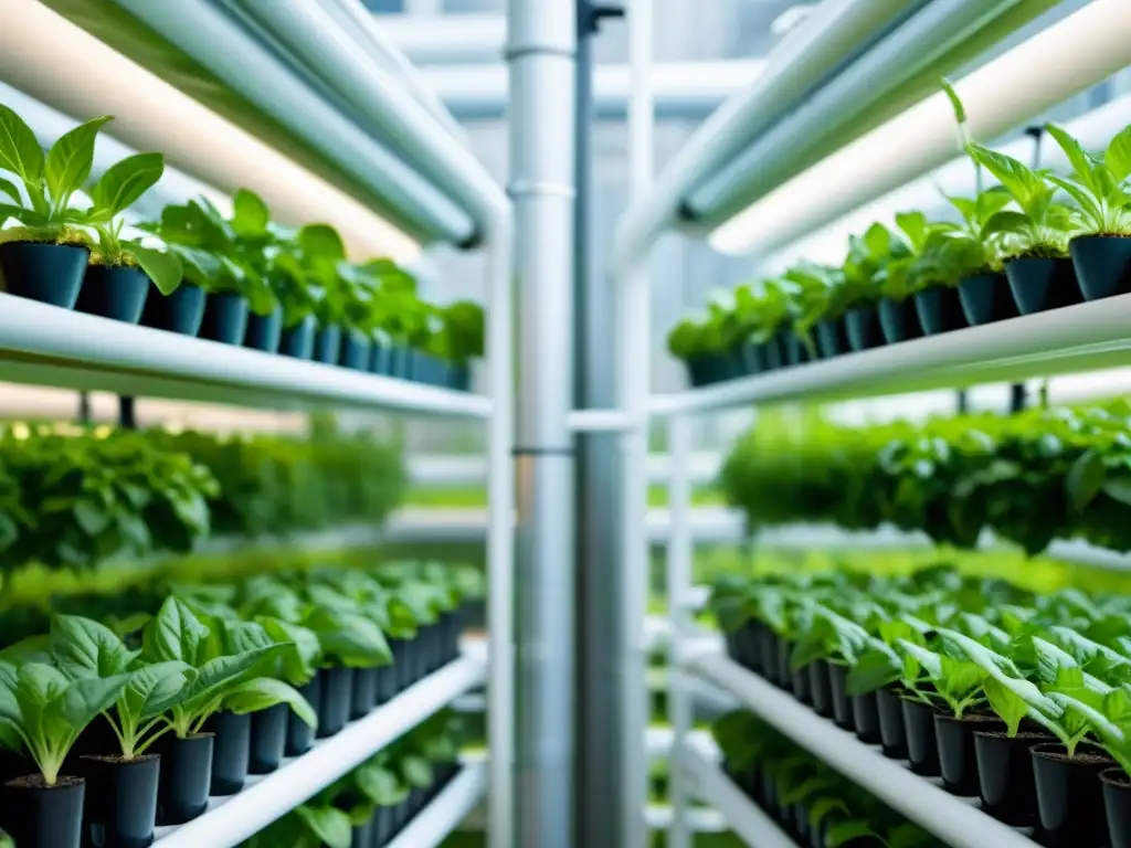 Un jardín hidropónico vertical muestra la integración de la tecnología y la naturaleza, resaltando el riego inteligente en huertos verticales