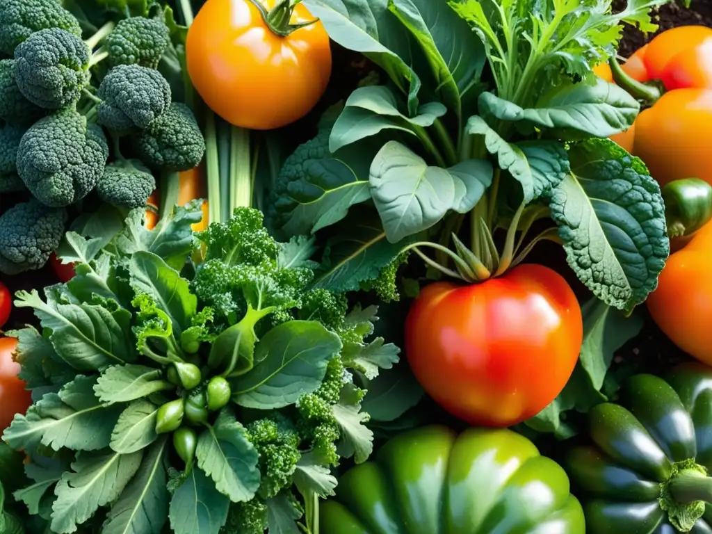 Un jardín vertical rebosante de verduras vibrantes con maridajes sorprendentes