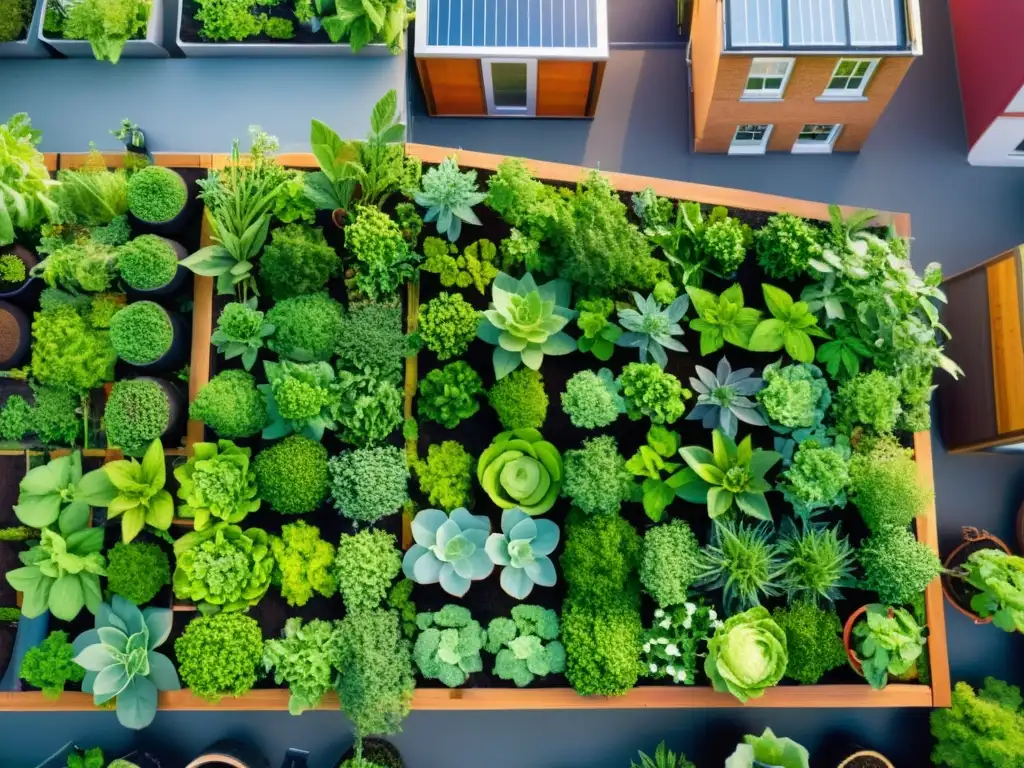 Un jardín vertical vibrante y detallado, muestra la armonía entre naturaleza y vida urbana