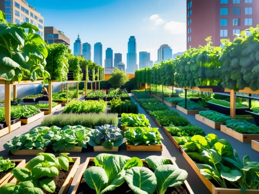 Una vibrante agricultura urbana en espacios comunitarios: un jardín vertical rebosante de vida, en medio de la moderna urbe