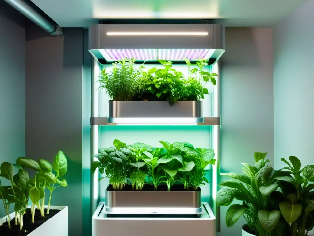 Vibrante agricultura vertical con técnicas de cultivo y biodiversidad, creando un entorno sostenible e innovador