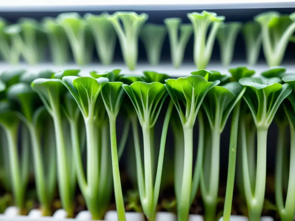 Vibrantes brotes de brócoli en huerto vertical, destacando su textura y patrón