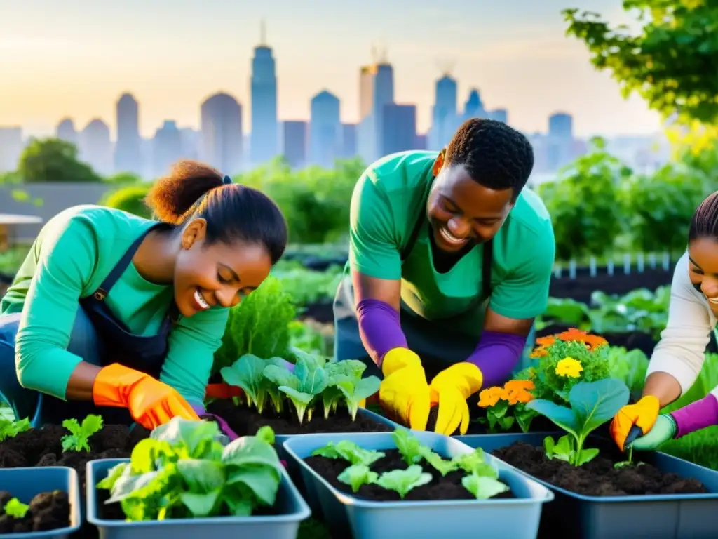 Voluntariado en agricultura urbana: manos a la tierra, diversidad, comunidad y crecimiento en jardín urbano